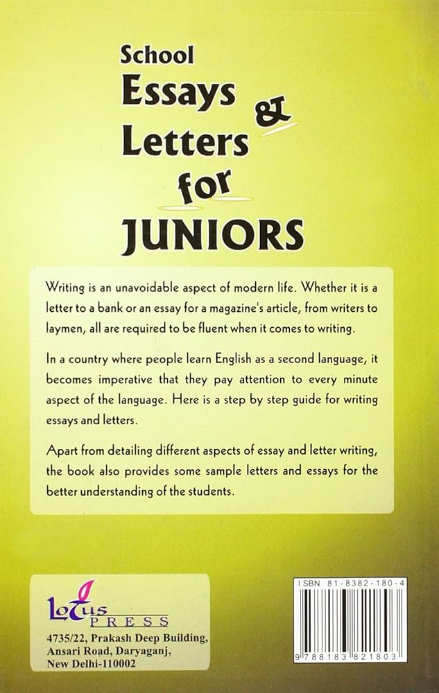 School Essays and Letters for Juniors