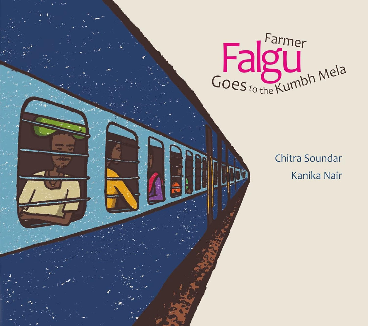 Farmer Falgu Goes to the Kumbh Mela, illustrated children’s picture book cover from Karadi Tales.