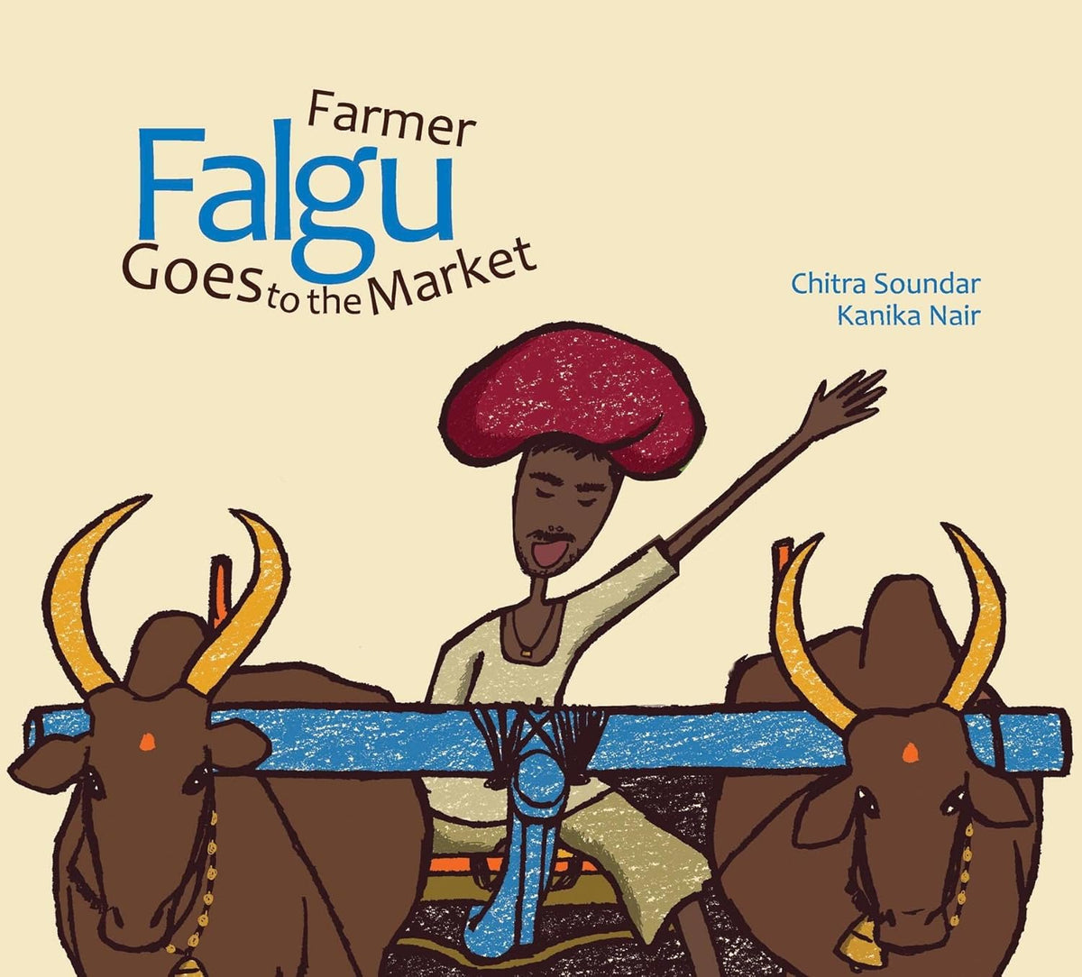 Illustrated children’s book cover: Farmer Falgu Goes to the Market