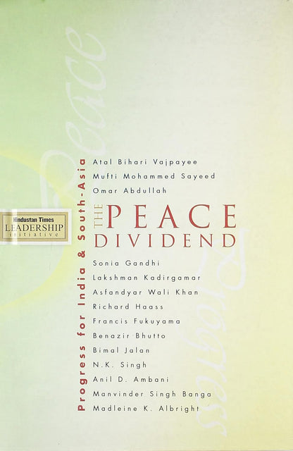 The Peace Dividend: Progress for India and South Asia