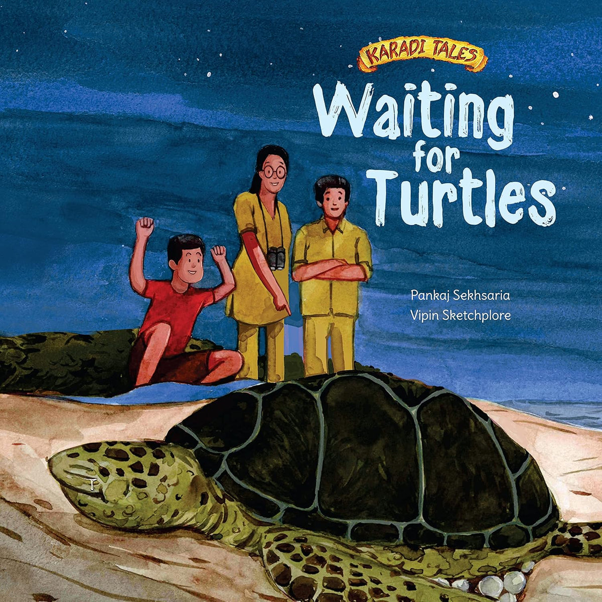 Waiting for Turtles, illustrated children’s picture book cover from Karadi Tales.