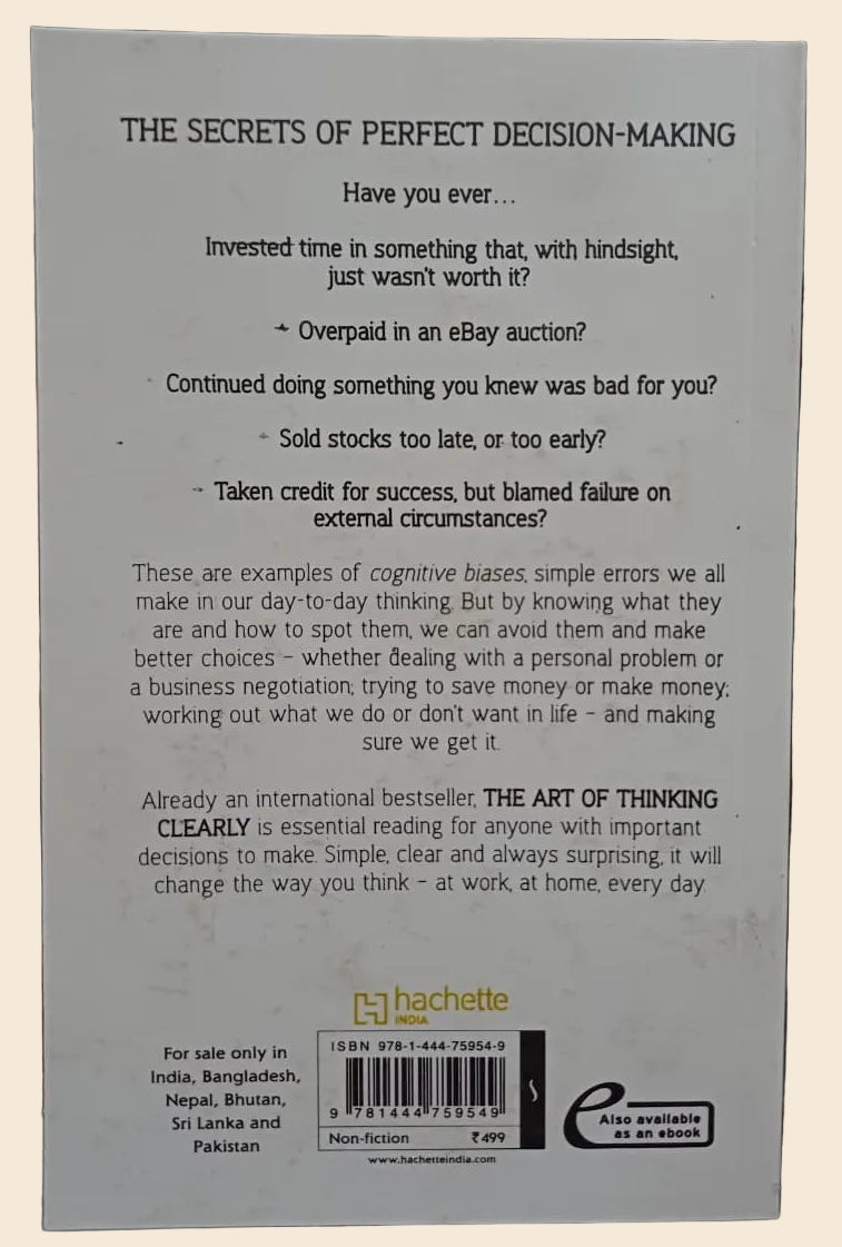 The Art of Thinking Clearly, additional product image.