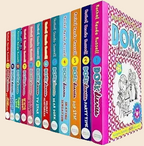 Colorful Dork Diaries 10-book paperback box set with illustrated slipcase, featuring numbered spines.