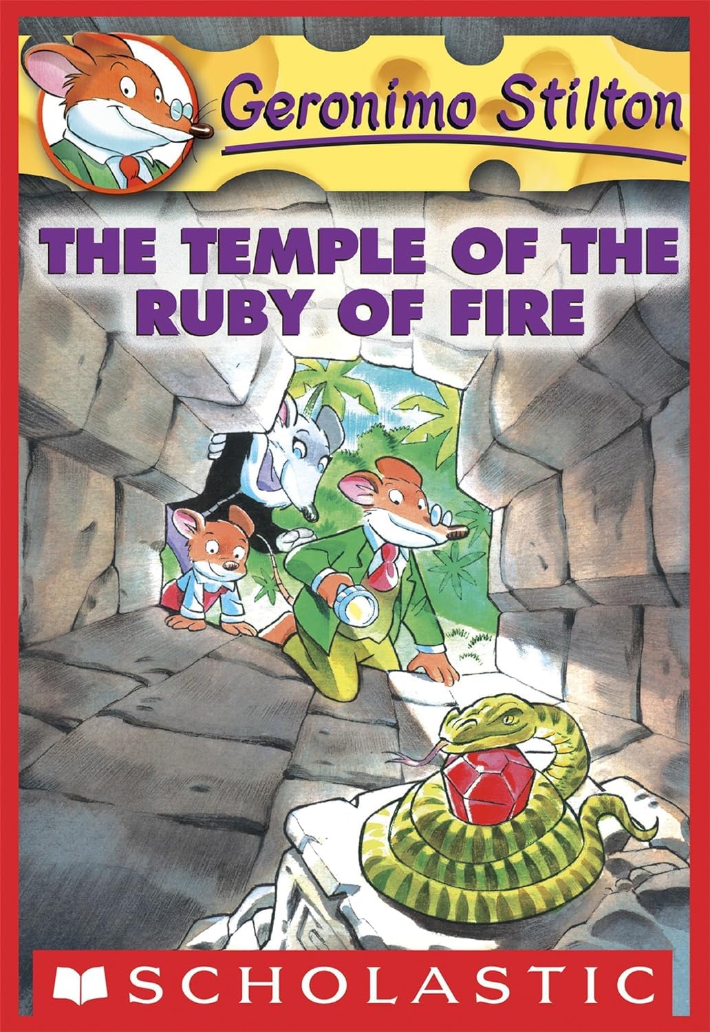 Geronimo Stilton #14: The Temple of the Ruby of Fire, book cover.