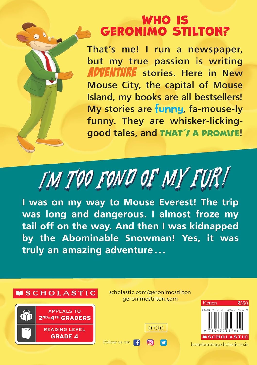 Geronimo Stilton #4: I’m Too Fond of My Fur!