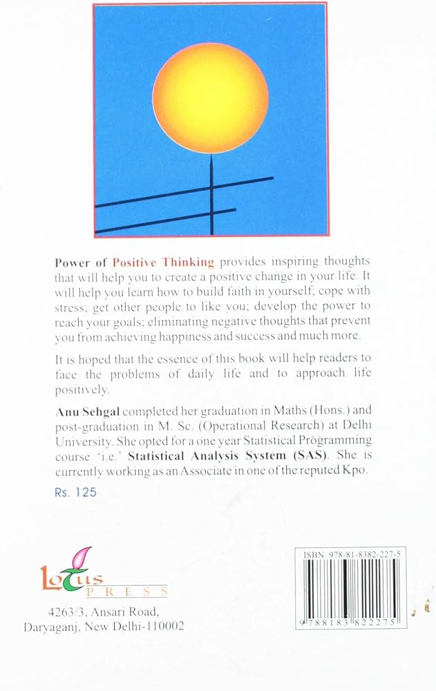 Power of Positive Thinking - Anu Sehgal