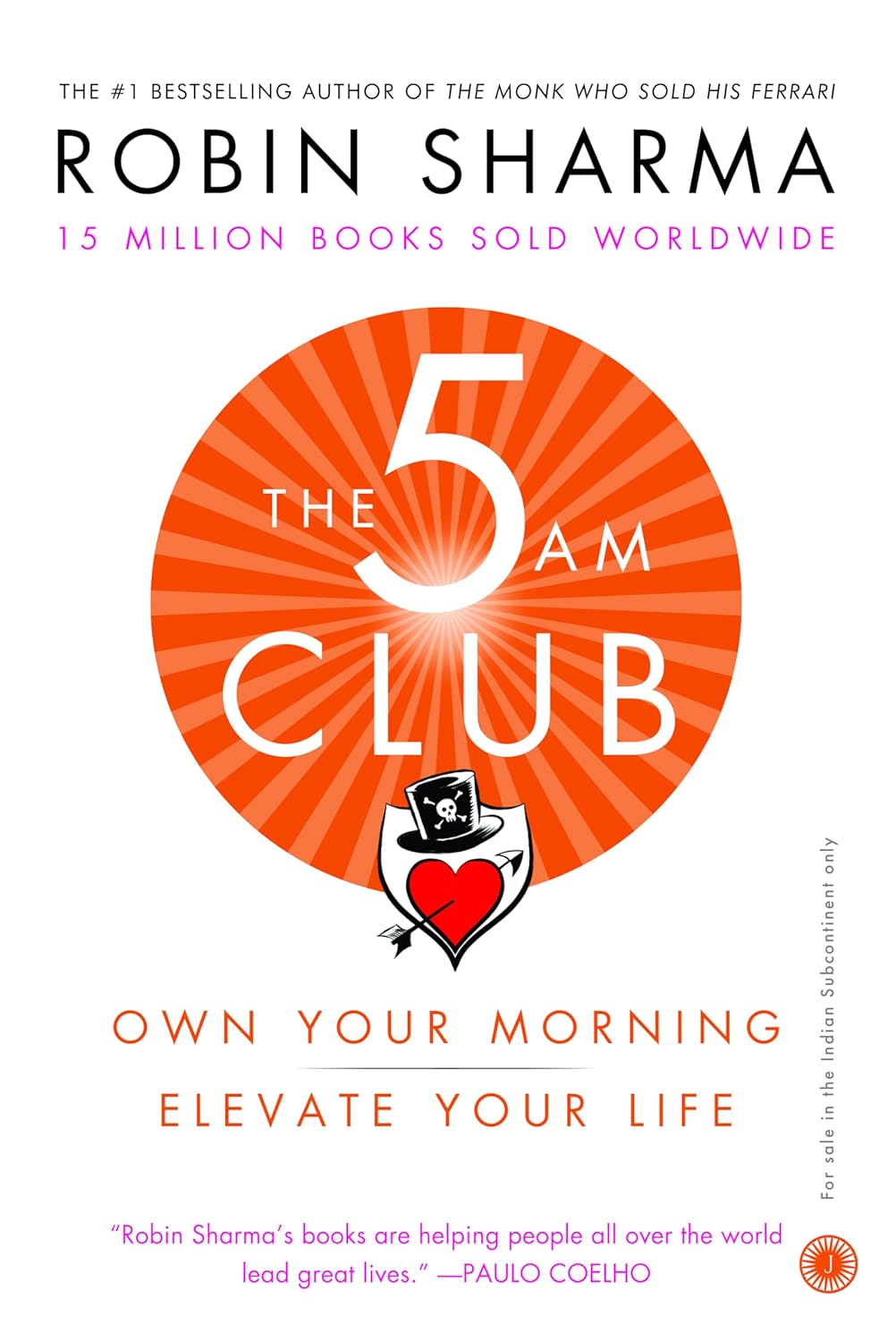 The 5 AM Club: Own Your Morning, Elevate Your Life by Robin Sharma, paperback book cover.