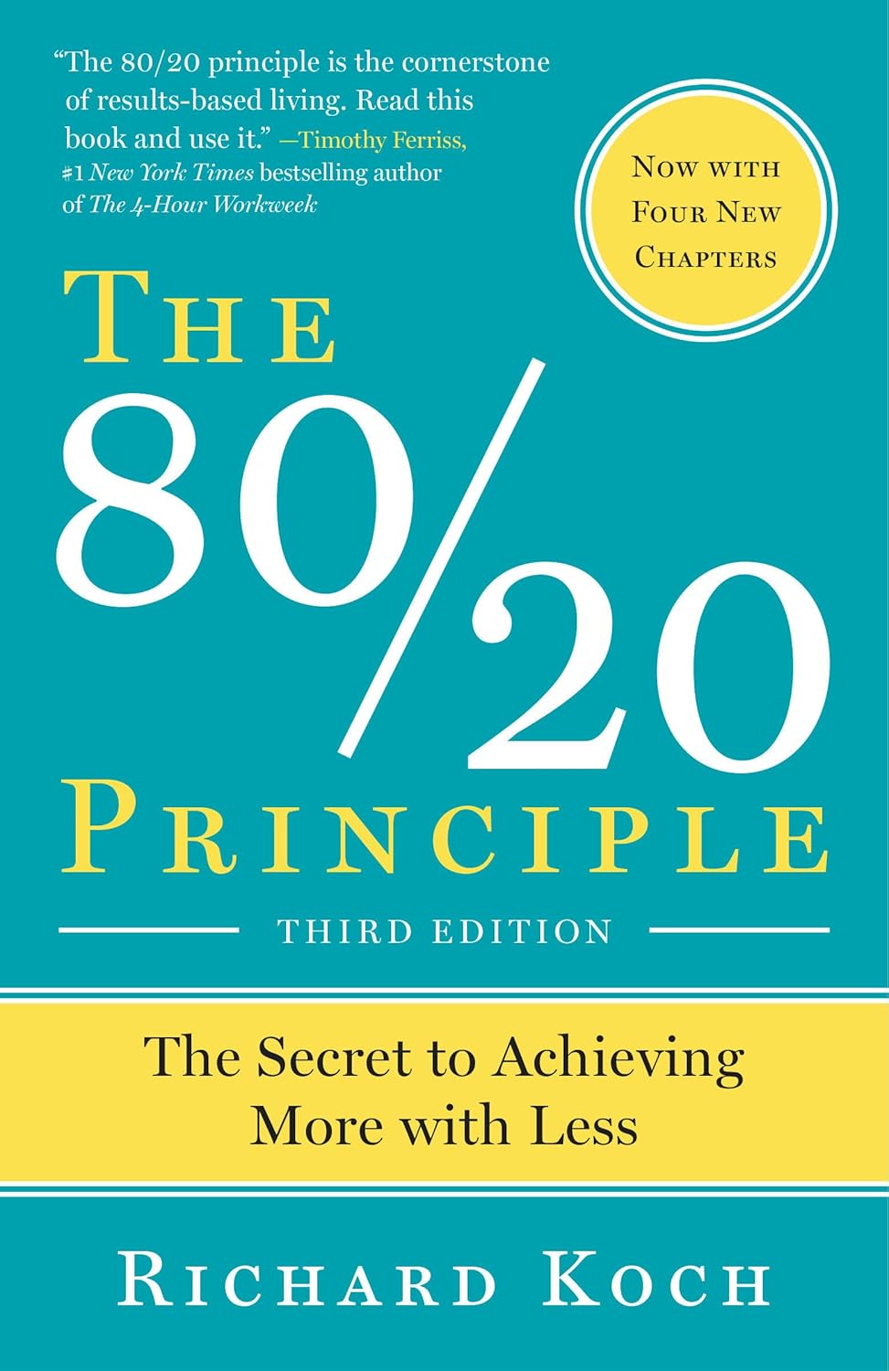 The 80/20 Principle by Richard Koch, paperback book cover.