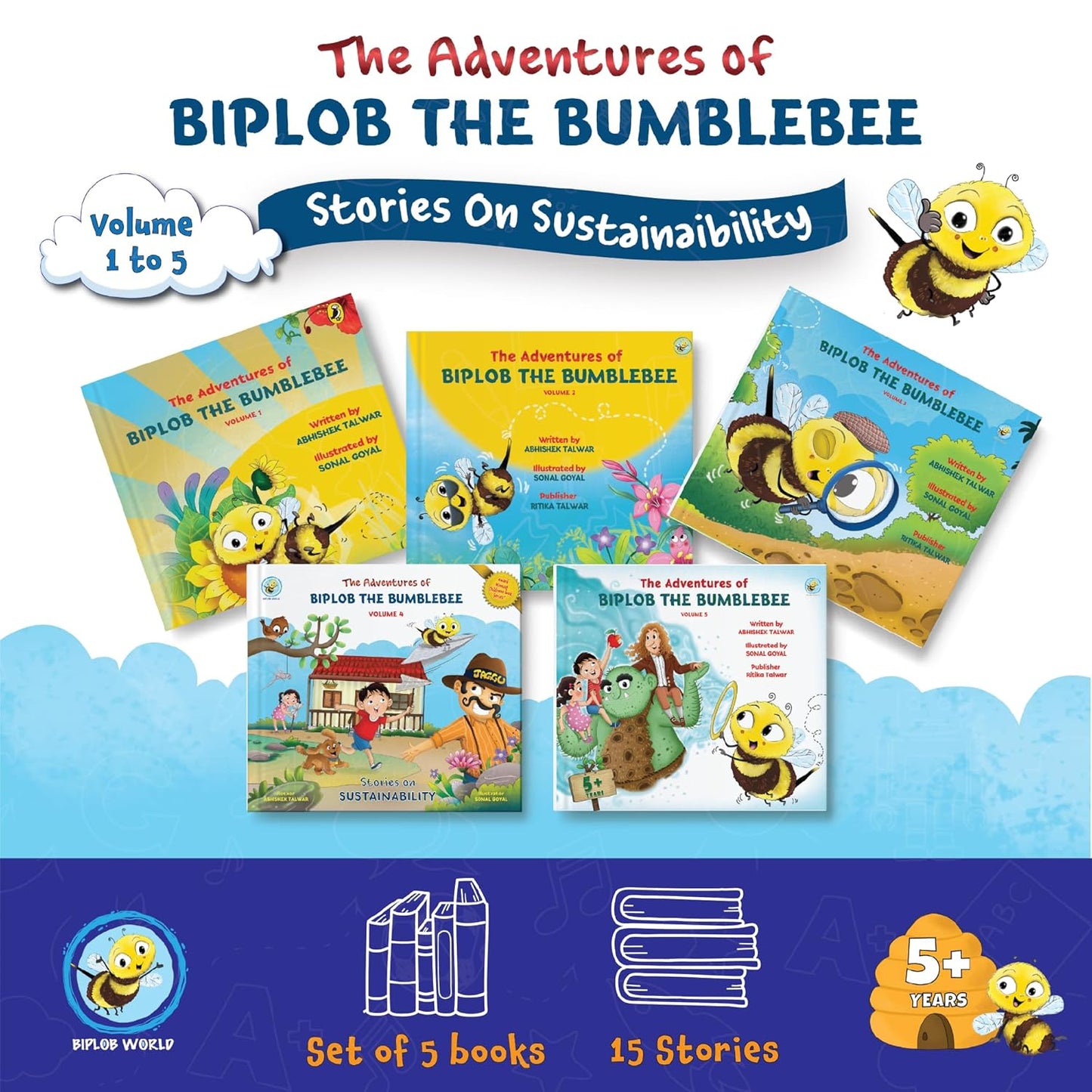 The Adventures of Biplob the Bumblebee Volume 1 to 5